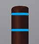 Brown and Blue Bollard Cover