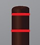 Brown and Red Bollard Cover