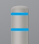 Grey and Blue Bollard Cover