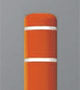 Orange and White Bollard Cover