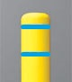 Yellow and Blue Bollard Cover